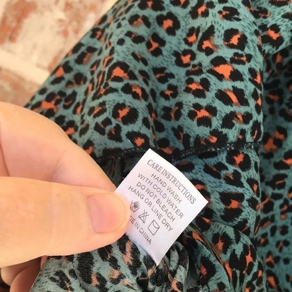 Grace & Emma Leopard Print Double Bell Sleeve Top - Picture 11 of 11